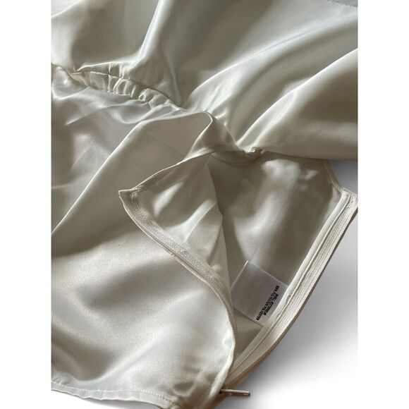 BELLE BADGLEY MISCHKA Women’s Off Shoulder Nance White Color Size 4/36 Exc. Cond - Picture 7 of 10